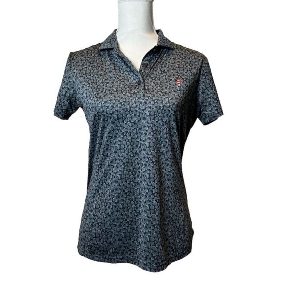 FootJoy Tops - FootJoy FJ Golf Polo Black Gray Geometric with Lighthouse Performance Size Small